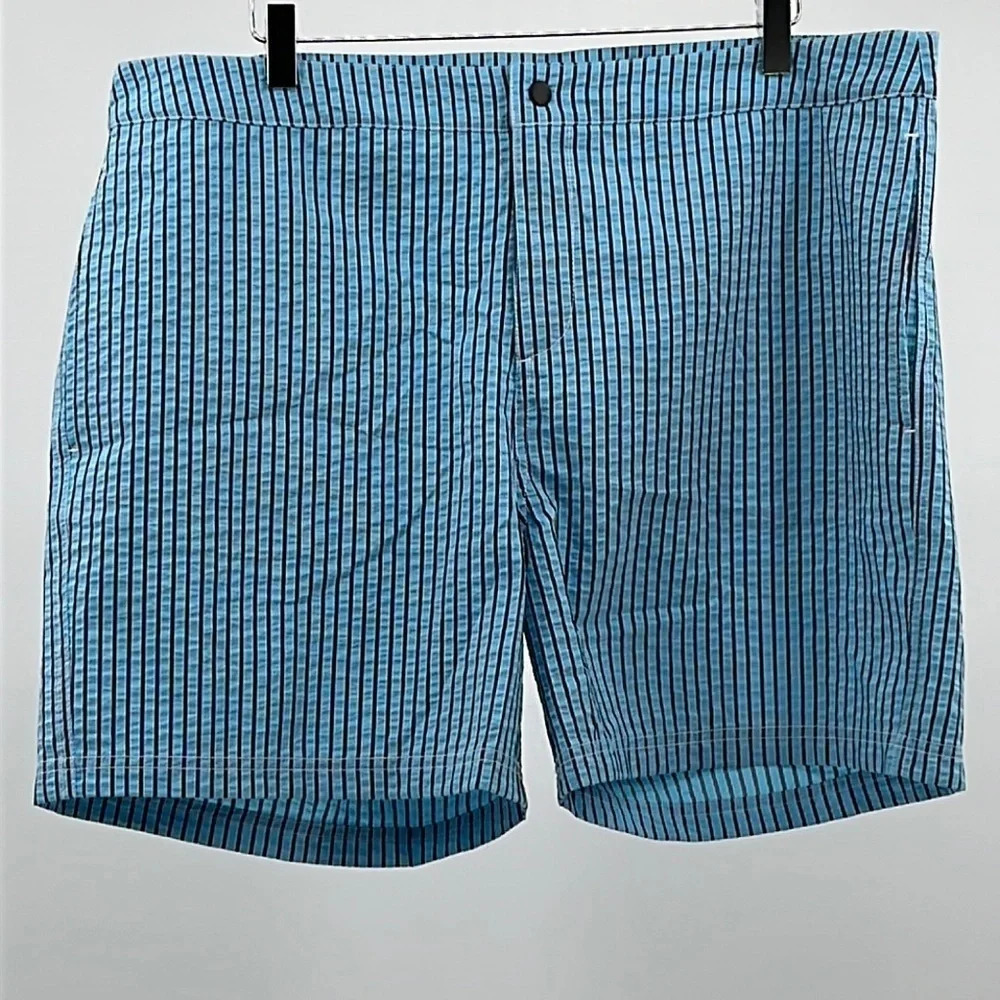 Bugatchi Striped Swim Board Shorts in Blue - NWOT - Size 40
